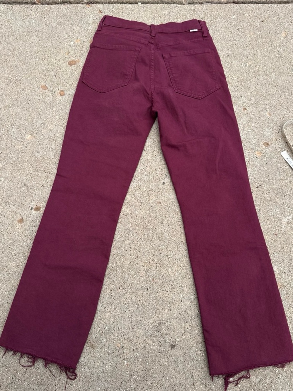 MOTHER Burgundy Straight-Leg Jeans - Picture 6 of 7